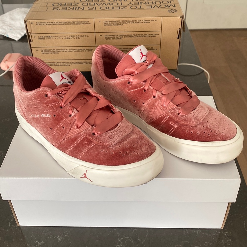BRAND NEW Condition Rose Pink Velvet Jordans